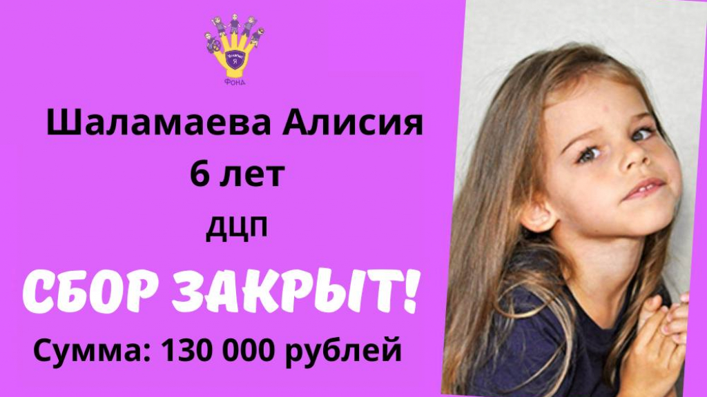 Шаламаева Алисия Храбрый Я, Благотворительный Фонд
