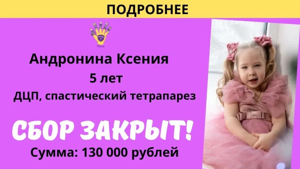 Андронина Ксения Храбрый Я, Благотворительный Фонд